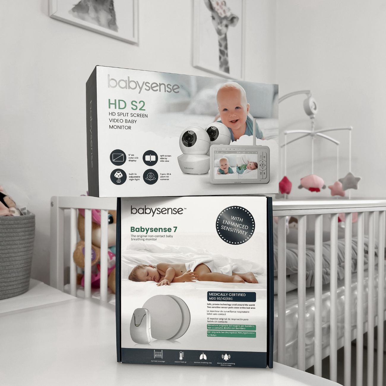 Babysense True Sleep: Moniteur Vidéo HD pour Bébé avec Caméra à Veilleuse et Moniteur de Mouvement Certifié Médicalement, Alertes Respiratoires en Temps Réel