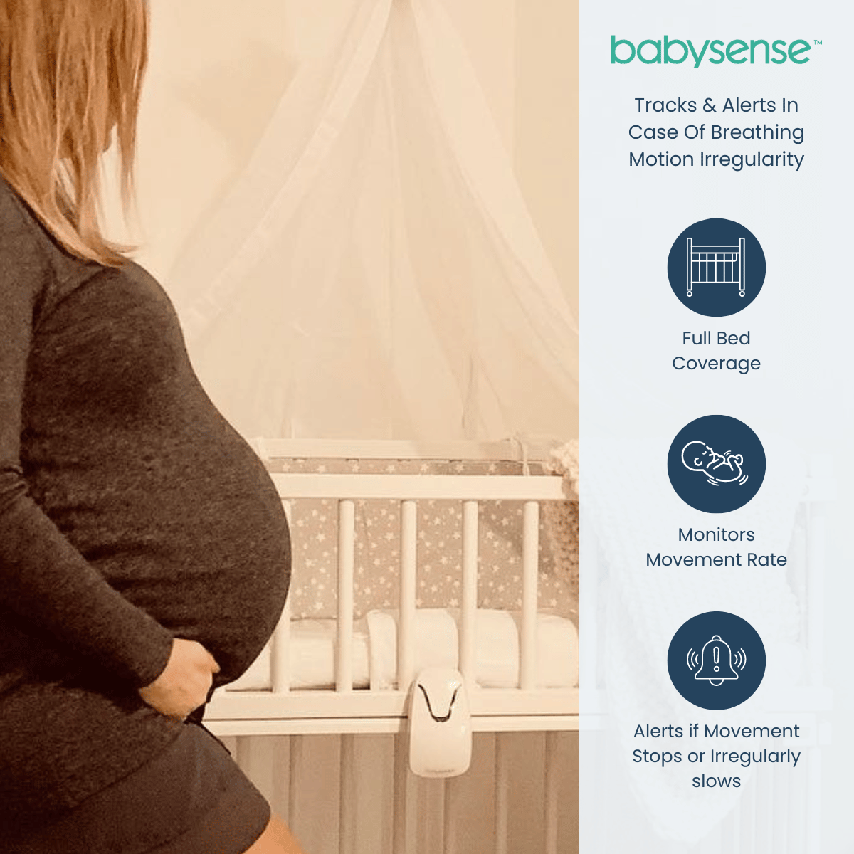 Babysense Pack 2-en-1 : Vidéophone bébé 2 caméras écran partagé + Moniteur respiratoire avec alertes en temps réel