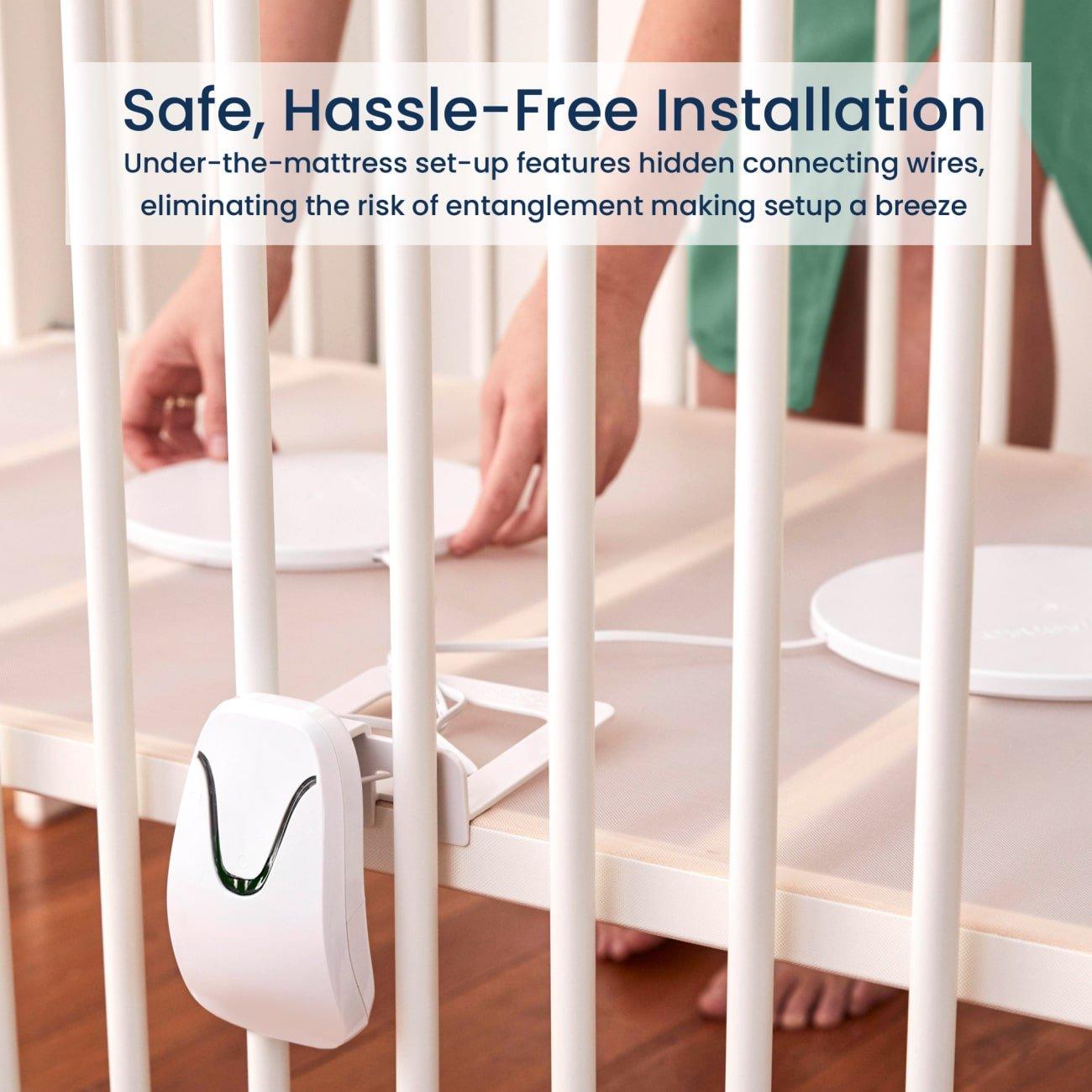 Babysense 7: Moniteur de Respiration, Alerte en Temps Réel en cas d'Absence de Respiration et d'Irregularités, Certifié Médical, Surveillance Complète pour un Sommeil Sûr