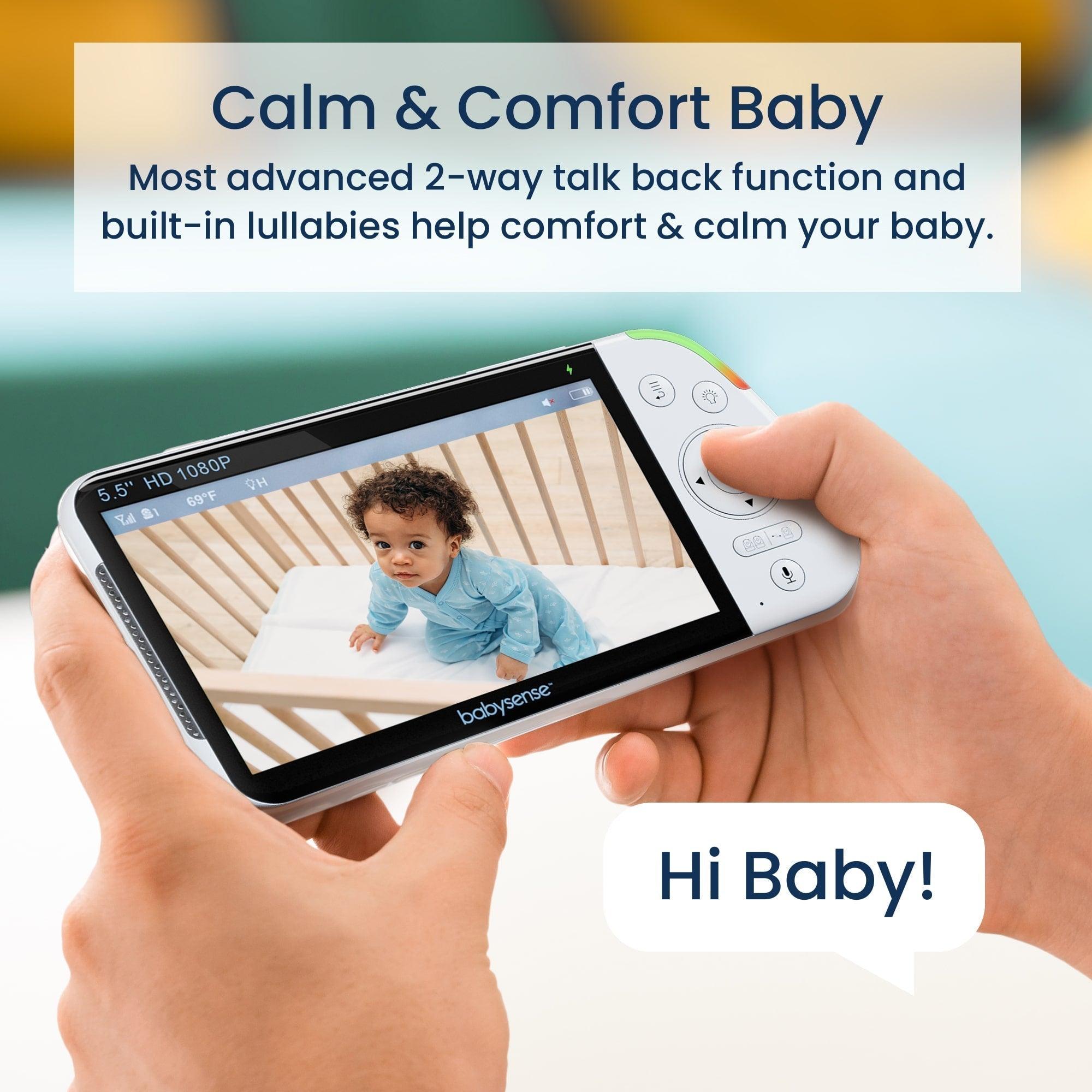 Babysense Pack 2-en-1 : Vidéophone bébé 2 caméras écran partagé + Moniteur respiratoire avec alertes en temps réel