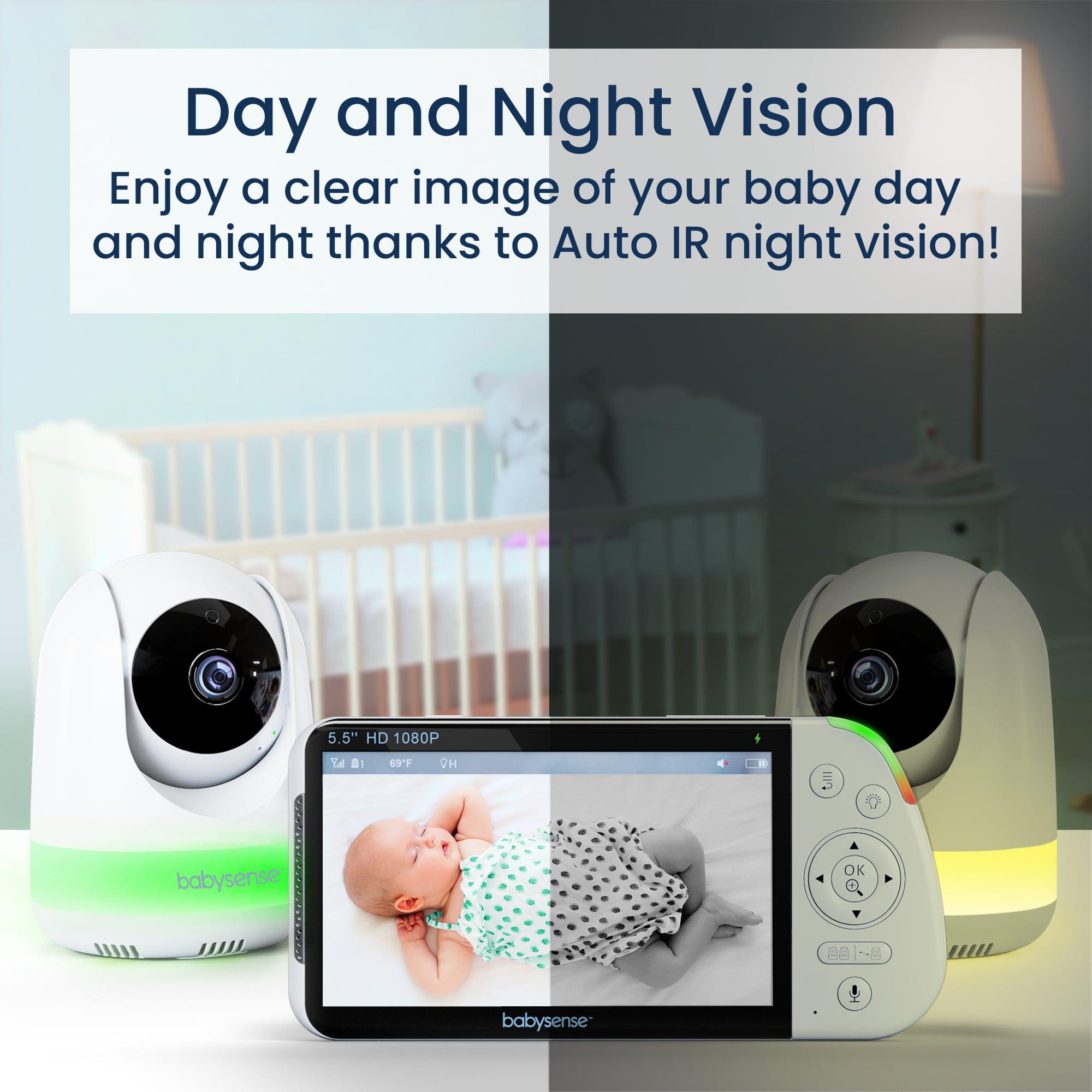 Babysense Pack 2-en-1 : Vidéophone bébé 2 caméras écran partagé + Moniteur respiratoire avec alertes en temps réel
