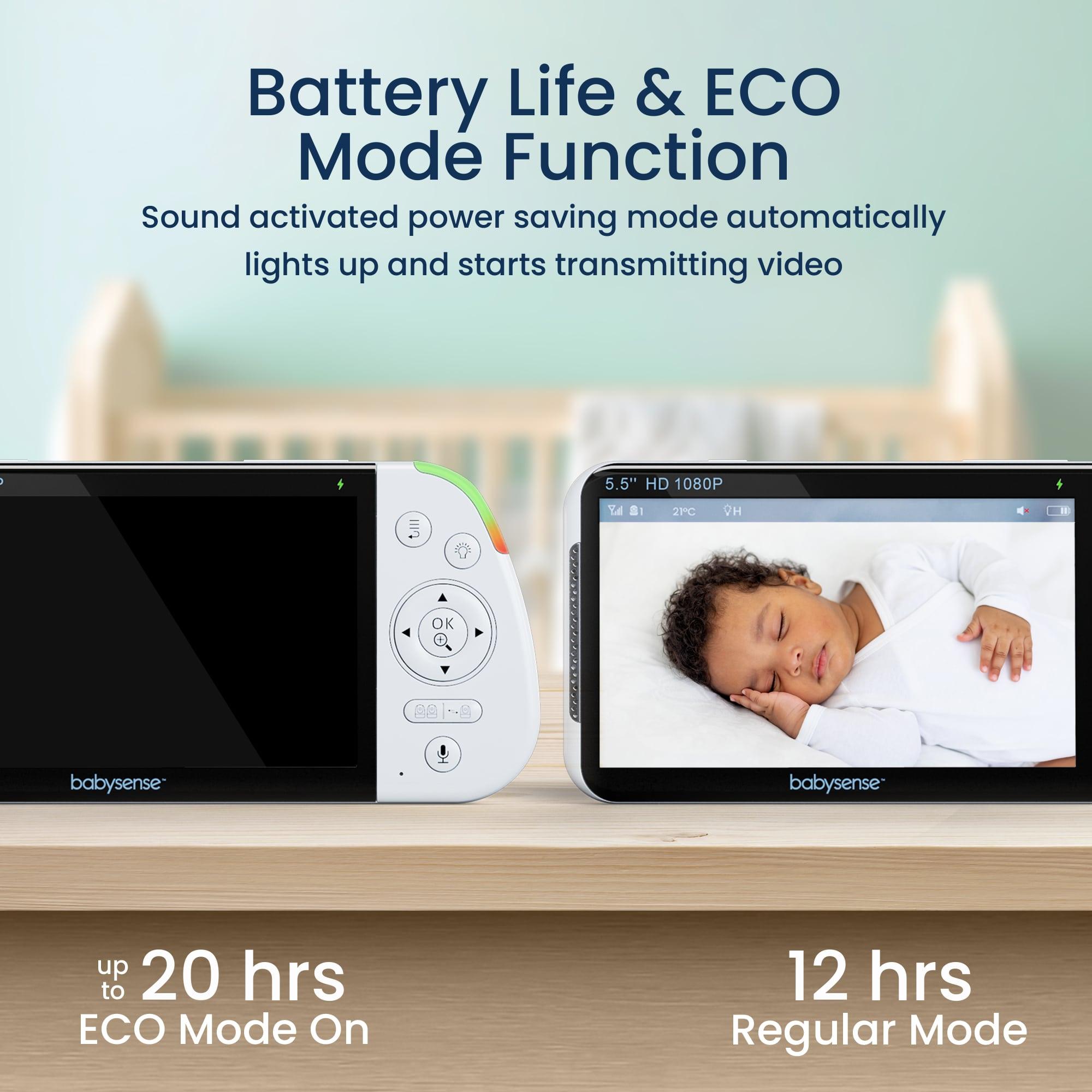 Babysense Pack 2-en-1 : Vidéophone bébé 2 caméras écran partagé + Moniteur respiratoire avec alertes en temps réel