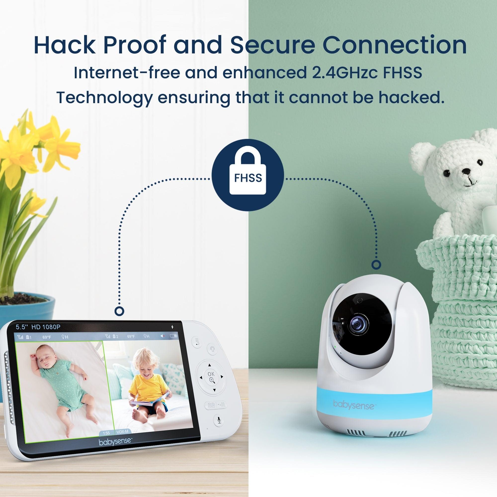 Babysense Pack 2-en-1 : Vidéophone bébé 2 caméras écran partagé + Moniteur respiratoire avec alertes en temps réel