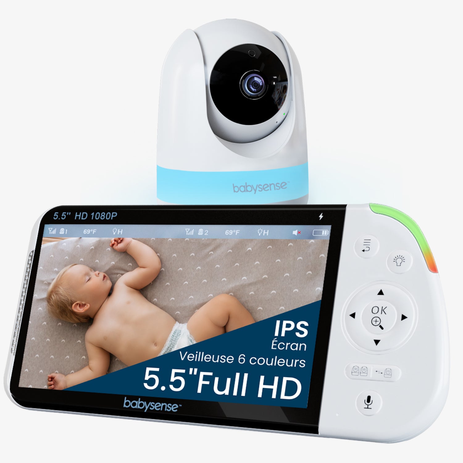 Babyphone Audio Sans Fil 2,4 GHz Avec Veilleuse - Portée 250m, Audio Bidirectionnel - 13