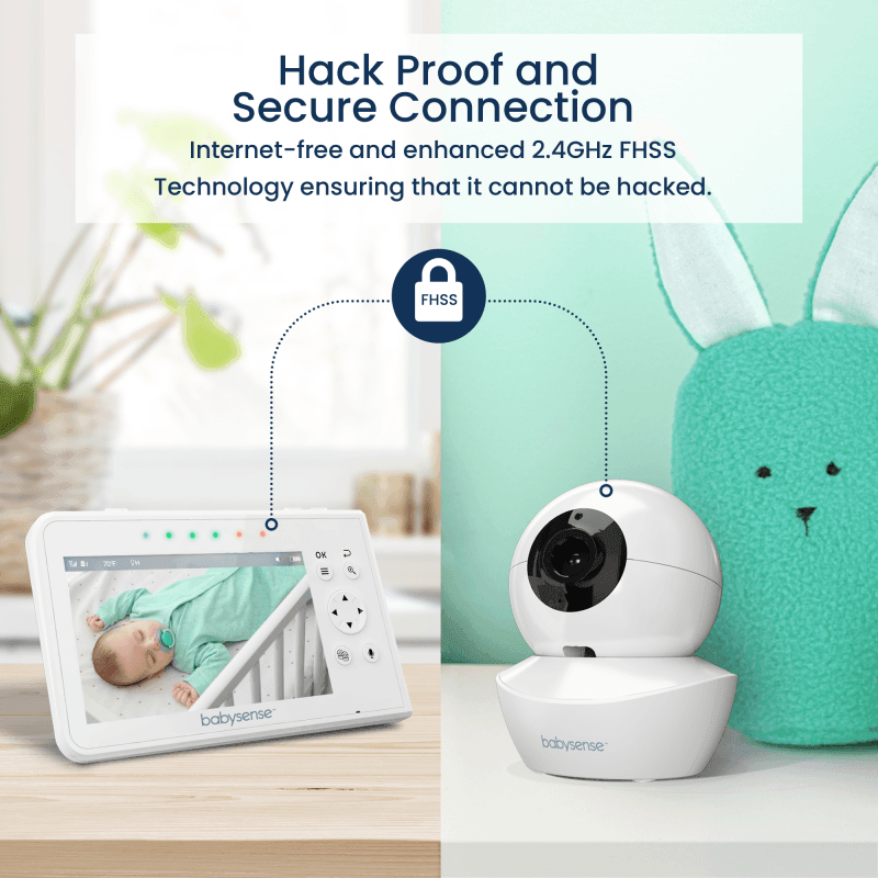 Babysense 7 & V43 : Moniteur Vidéo pour Bébé avec Alertes Respiratoires et d’Irregularité en Temps Réel, 2 Caméras