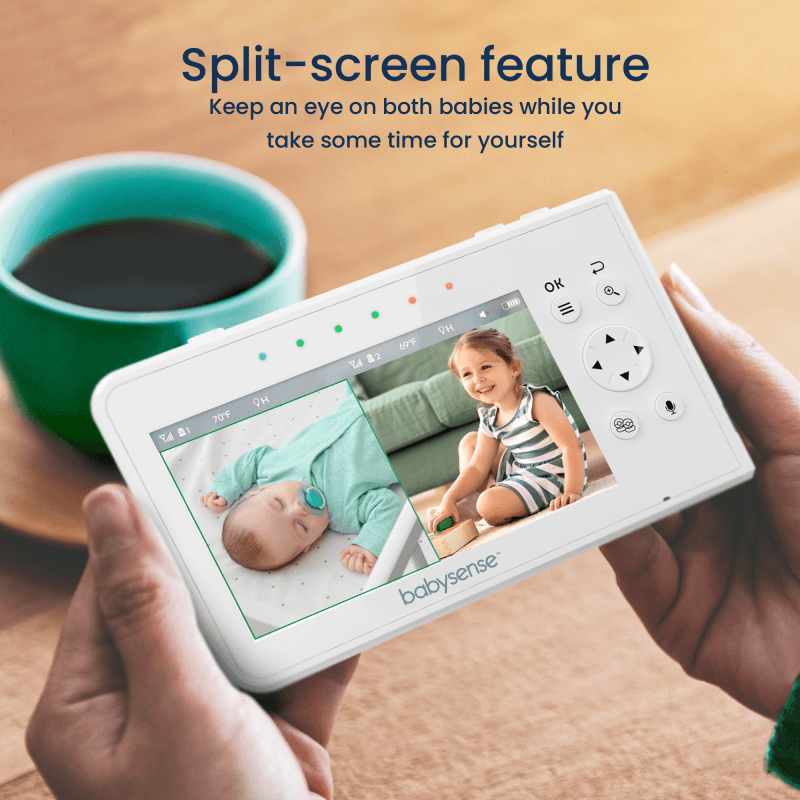 Babysense 7 & V43 : Moniteur Vidéo pour Bébé avec Alertes Respiratoires et d’Irregularité en Temps Réel, 2 Caméras